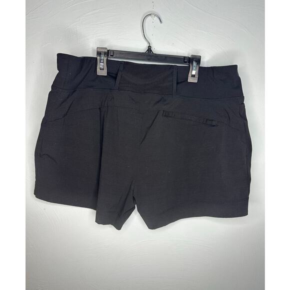 Athleta Trekkie North Short Women's Plus Size 16 Black Athleisure Zip Pockets - Picture 2 of 6